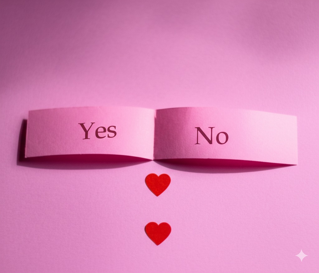yes or no in romantic visual