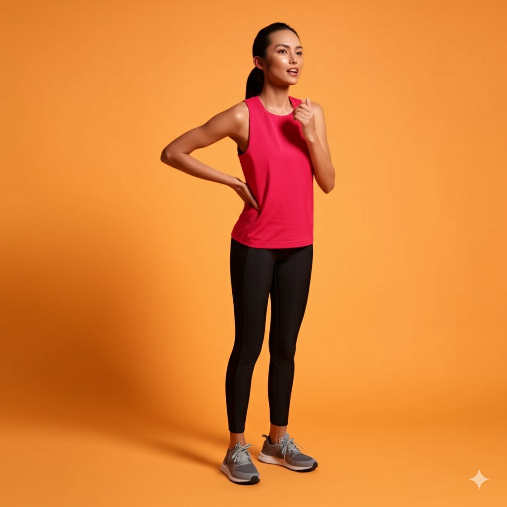 a fit woman doing gym